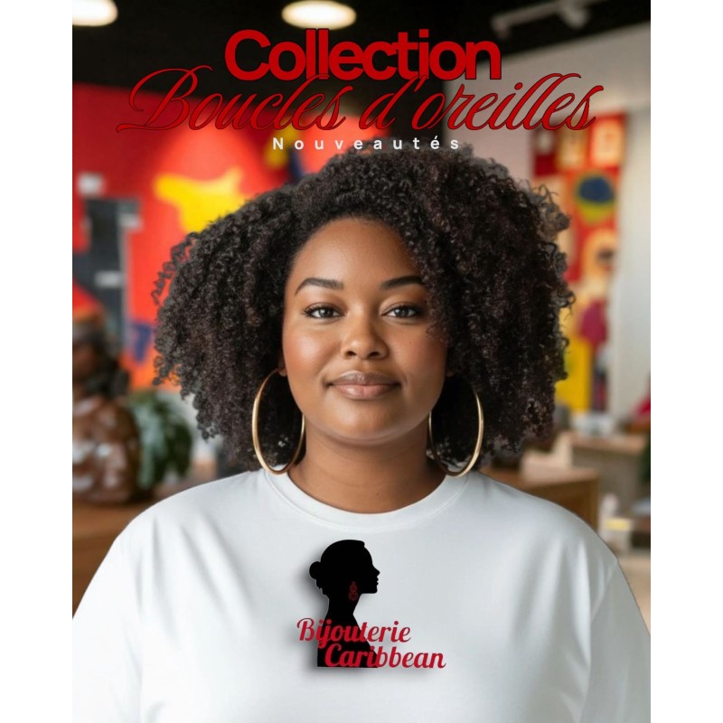 Gold Hoop Earrings 70 mm Ultra Lightweight | Bijouterie Caribbean